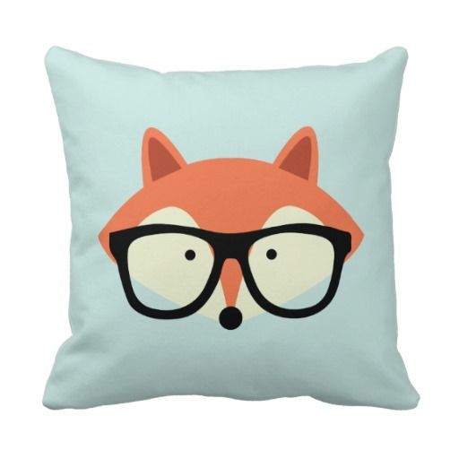 Cute Hipster Red Fox Throw Pillow -   25 decor pillows red
 ideas