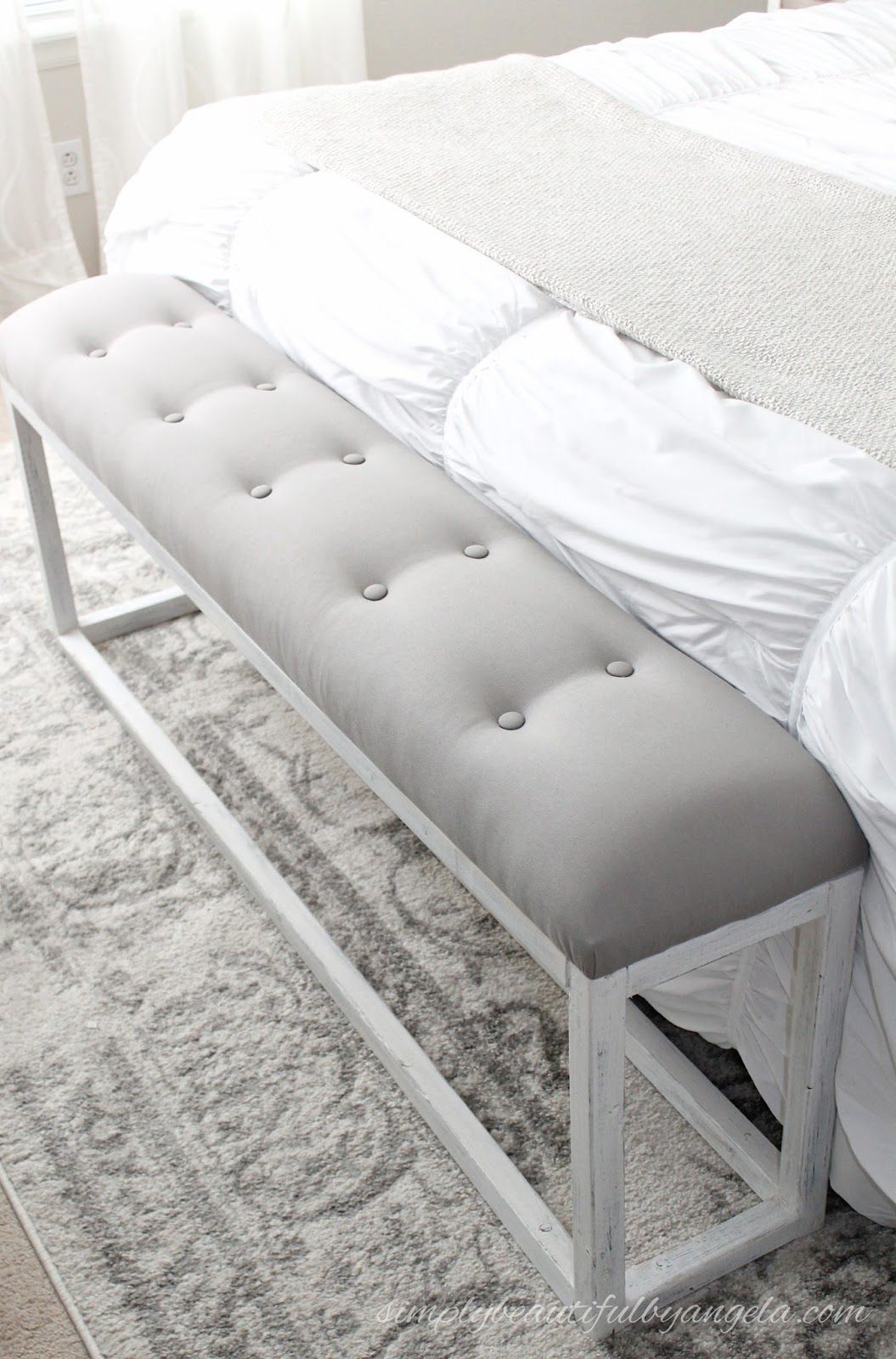 DIY Simple End of Bed Bench -   25 diy bench seat
 ideas