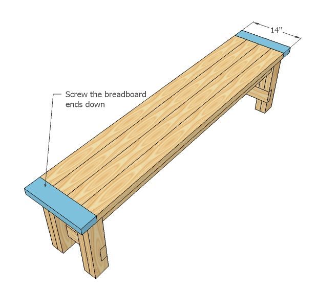 Easy to build Farmhouse Bench | Free and Easy DIY Project and Furniture Plans -   25 diy bench seat
 ideas