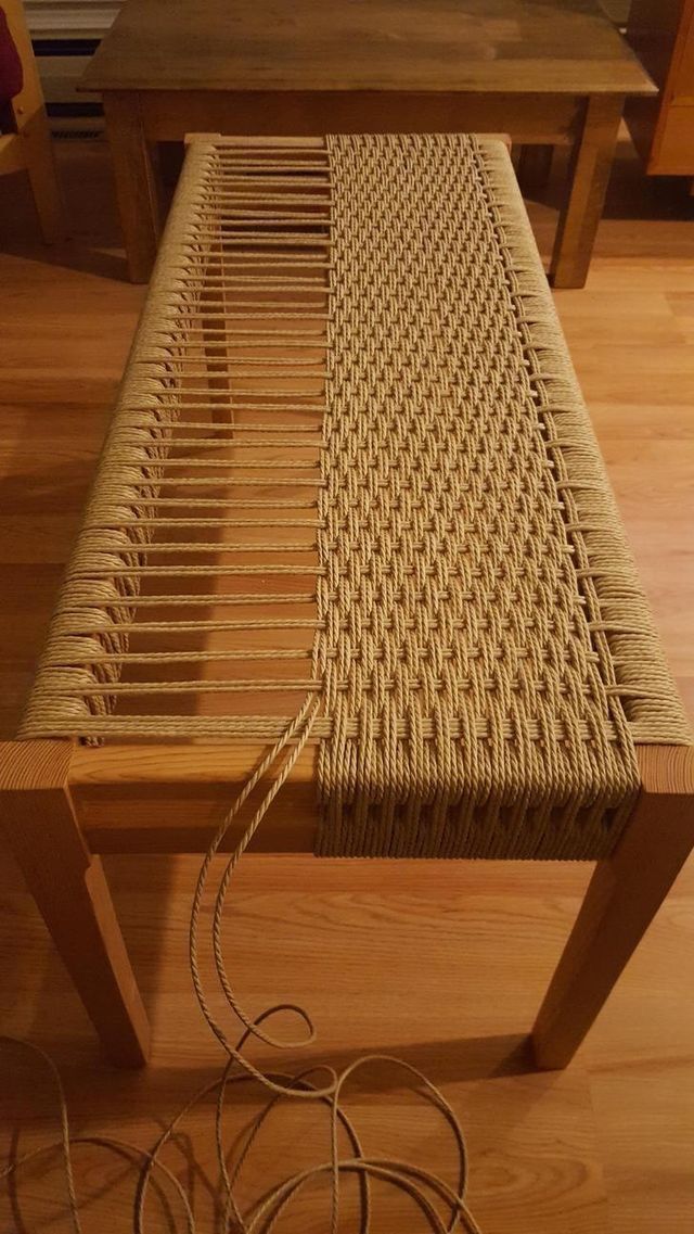Weave a bench DIY! Amazing! -   25 diy bench seat
 ideas
