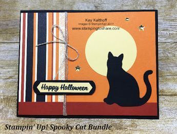 How to Make a Halloween Card with the Spooky Cat Bundle Plus How To Video -   25 fall crafts yards
 ideas