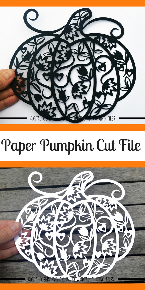Pumpkin Paper Cut SVG / DXF / EPS Files -   25 fall crafts yards
 ideas