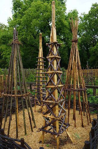 .Unusual plant supports made of wood | by KarlGercens.com GARDEN LECTURES -   25 garden trellis greenhouses ideas