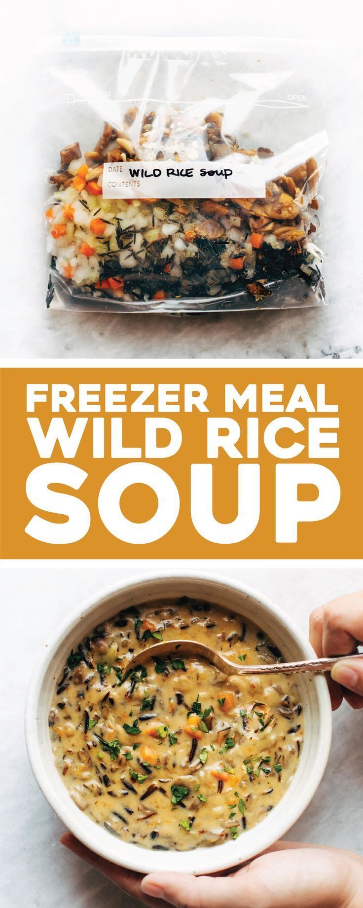Freezer Meal Wild Rice Soup -   18 vegetarian recipes freezer
 ideas