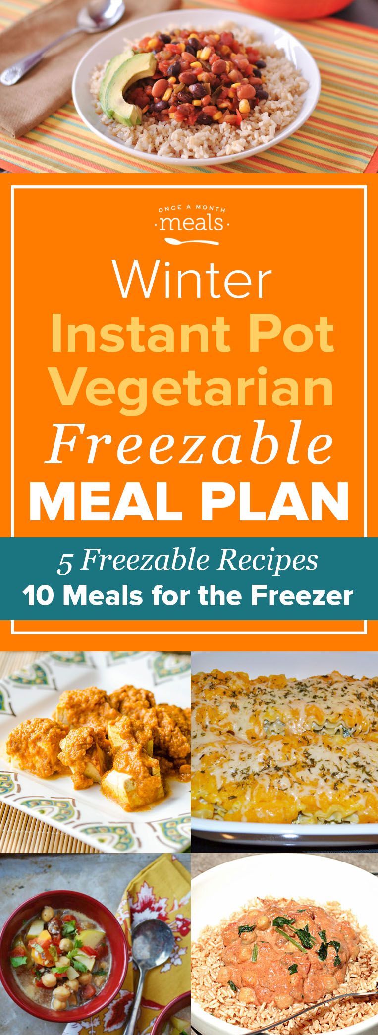 Winter Instant Pot Vegetarian Mini Menu Vol. 1 - Meal Plan -   18 vegetarian recipes freezer
 ideas