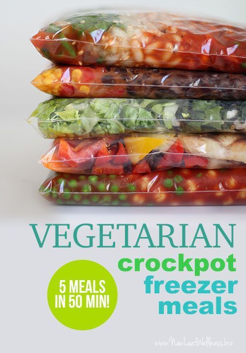 Five Vegetarian Freezer Crockpot Meals in 50 Minutes -   18 vegetarian recipes freezer
 ideas