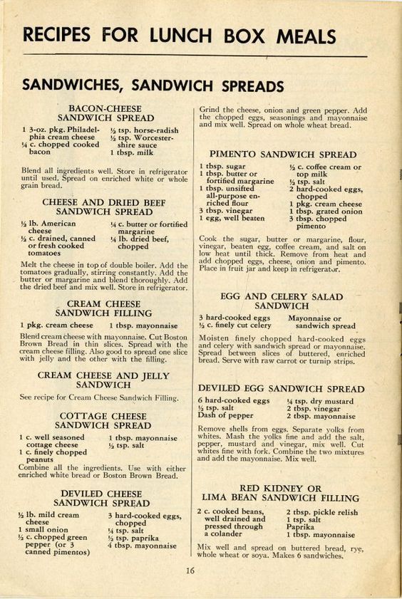 1943 Lunch Boxes Recipes for War Workers Homesteading  - The Homestead Survival .Com -   20 lunch recipes noodles
 ideas