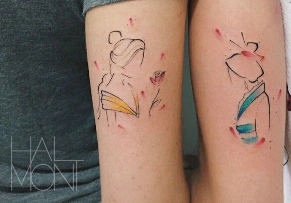 Belle and Mulan tattoo #Disneytattoo -   21 disney tattoo mulan
 ideas