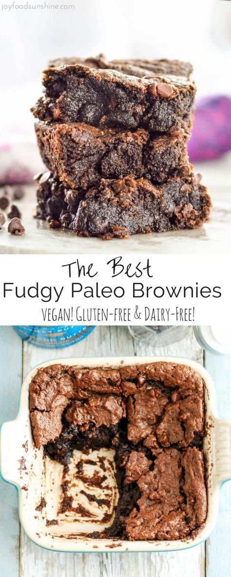 Gooey Fudgy Paleo Brownies! Ready in 15 minutes flat these are the best brownies ever. Seriously! Ever! Plus, they're gluten-free, dairy-free, vegan, AND paleo! -   21 paleo recipes baking
 ideas