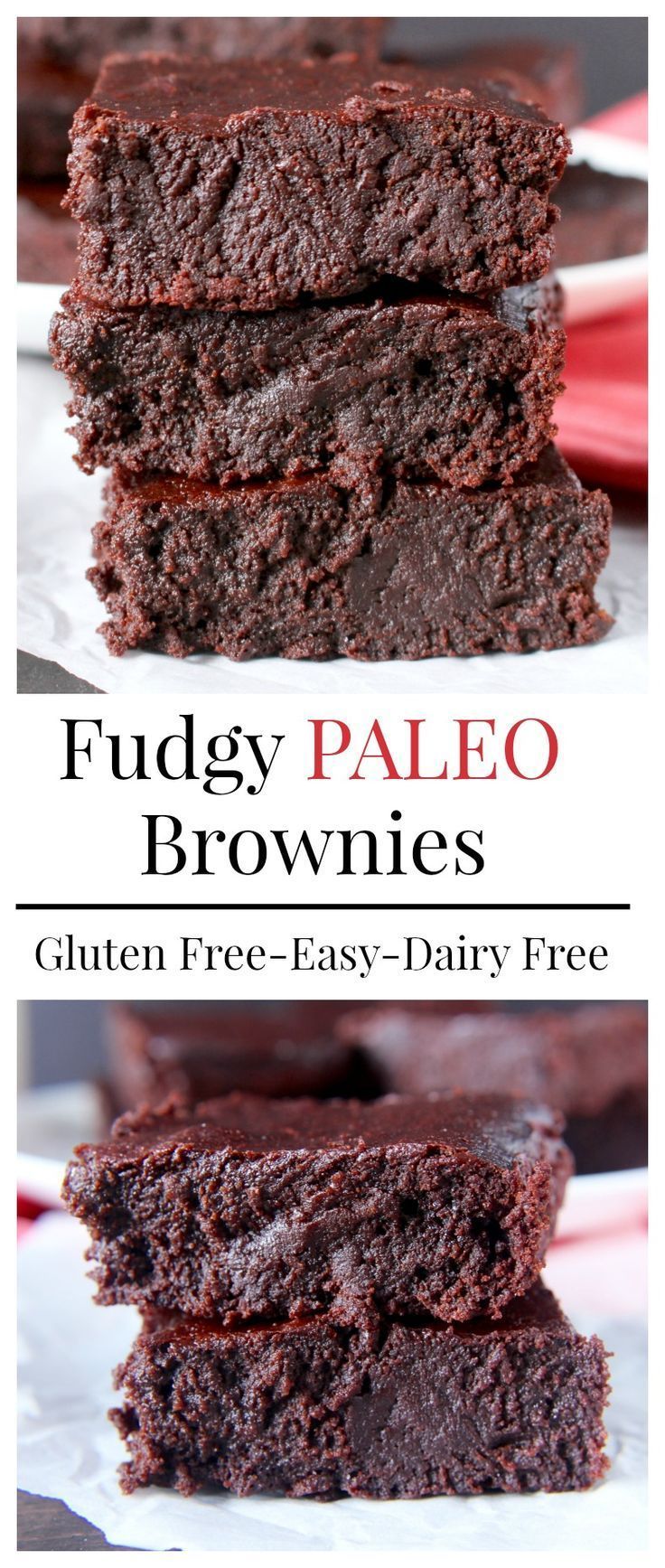 Fudgy Paleo Brownies -   21 paleo recipes baking
 ideas