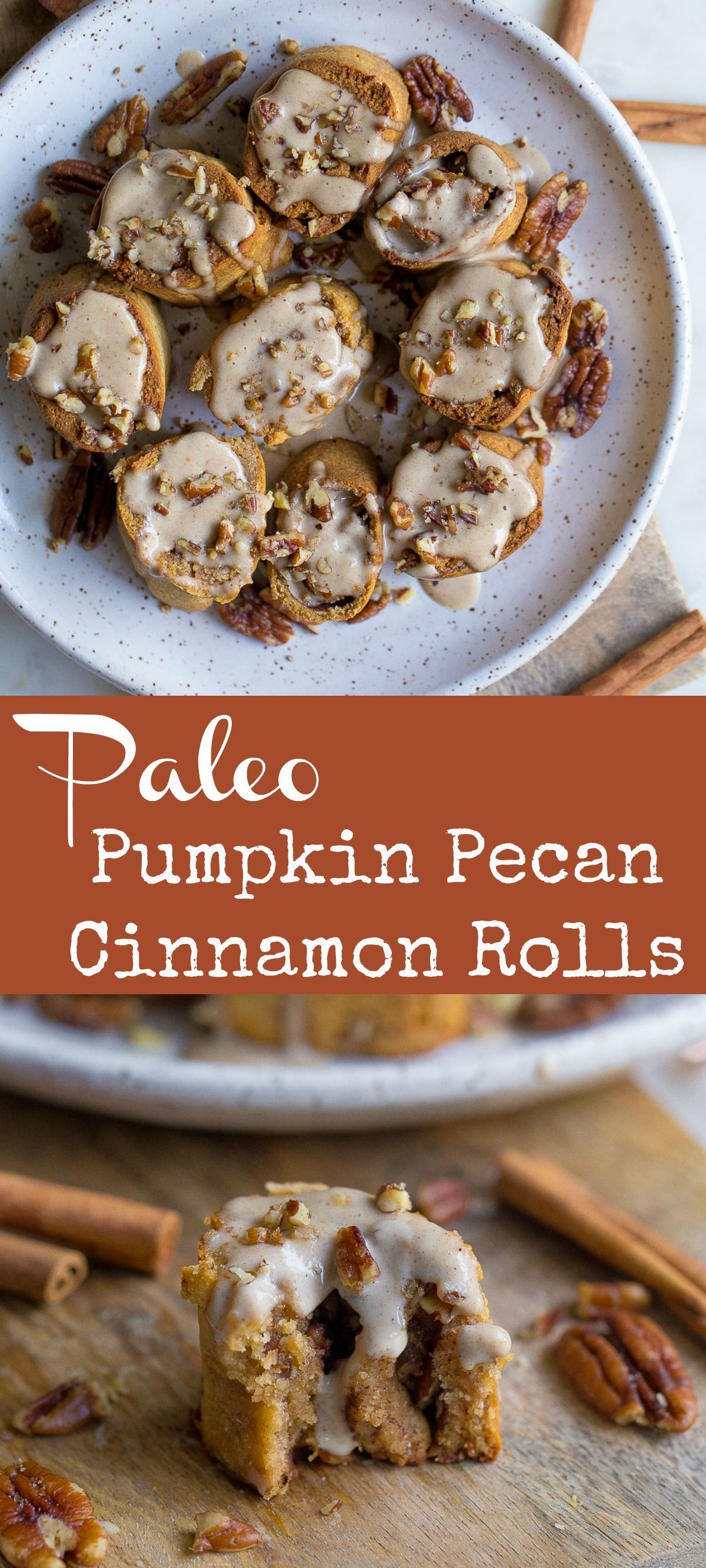 Paleo Pumpkin Pecan Cinnamon Rolls -   21 paleo recipes baking
 ideas