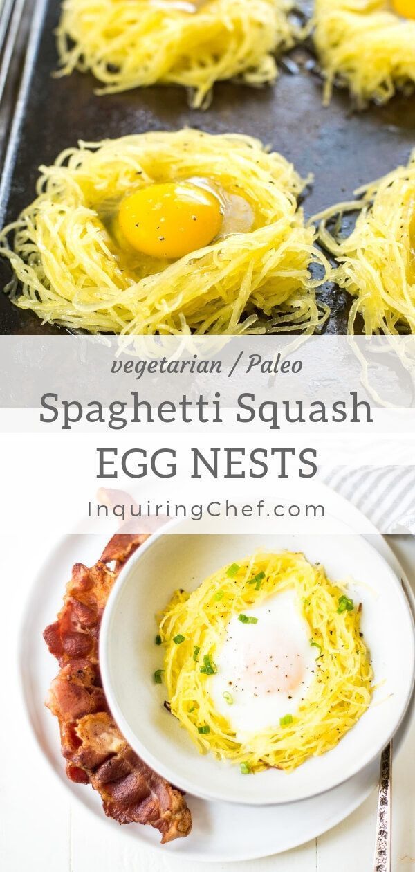 Spaghetti Squash Egg Nests -   21 paleo recipes baking
 ideas