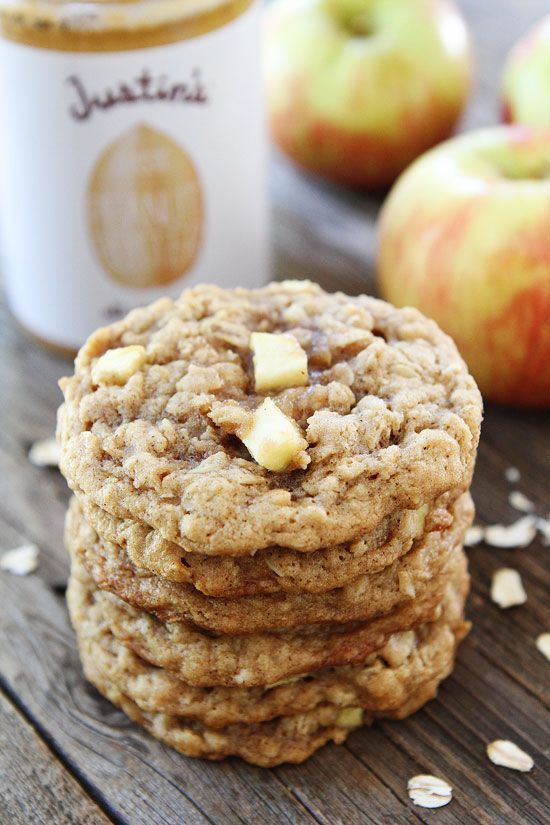 Peanut Butter Apple Oatmeal Cookies -   22 apple cookie recipes
 ideas