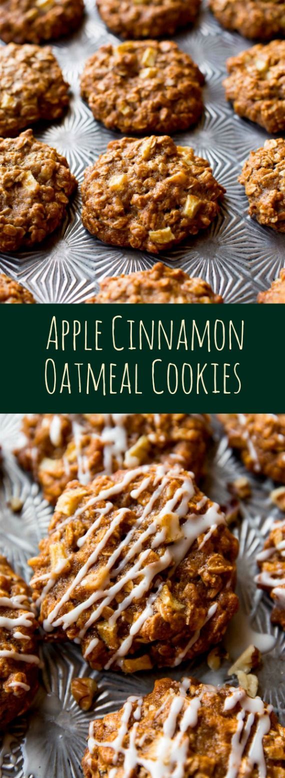 Apple Cinnamon Oatmeal Cookies -   22 apple cookie recipes
 ideas