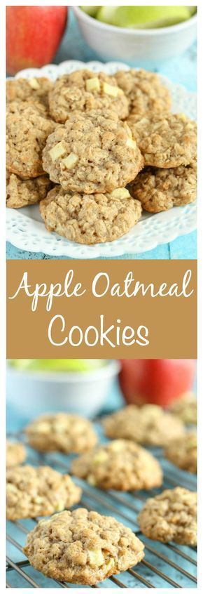 These thick, soft, and chewy apple oatmeal cookies are guaranteed to be your new favorite cookie for fall! -   22 apple cookie recipes
 ideas