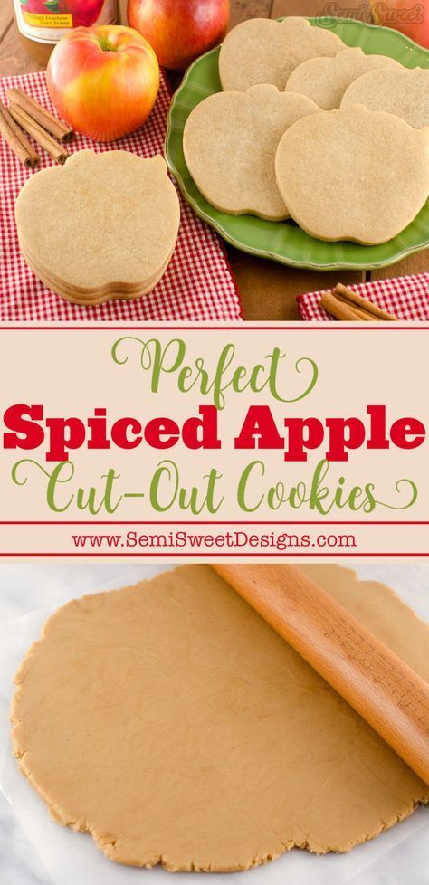 Spiced Apple Cut-Out Cookies -   22 apple cookie recipes
 ideas