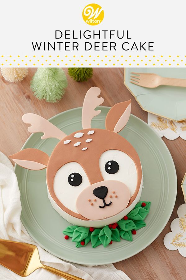 Delightful Winter Deer Cake -   22 cake decor buttercream
 ideas