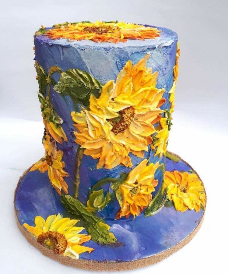 Sunflowers buttercream cake art. Beautiful! -   22 cake decor buttercream
 ideas