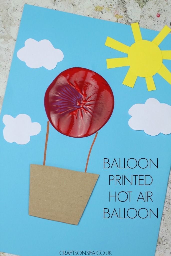Balloon Printed Hot Air Balloon Craft -   22 cute crafts creative
 ideas