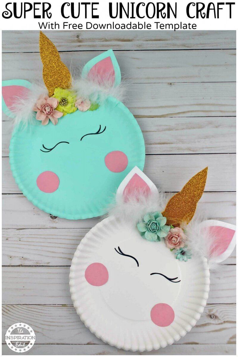 Paper Plate Crafts A Easy Unicorn Project -   22 cute crafts creative
 ideas