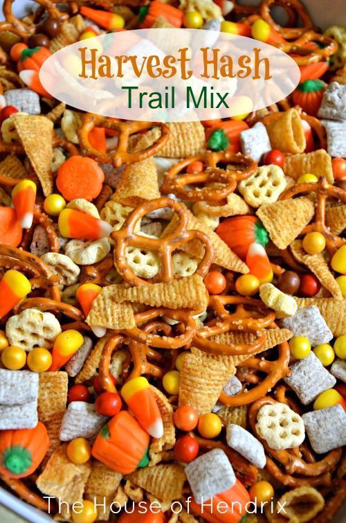 Harvest Hash - Halloween Trail Mix -   22 cute fall recipes
 ideas