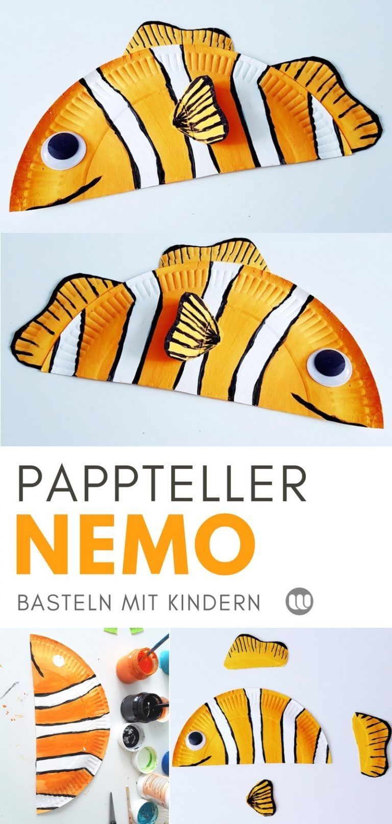 Unterwasserwelt Deko: Pappteller Fische & Meerestiere basteln -   22 diy basteln sommer
 ideas