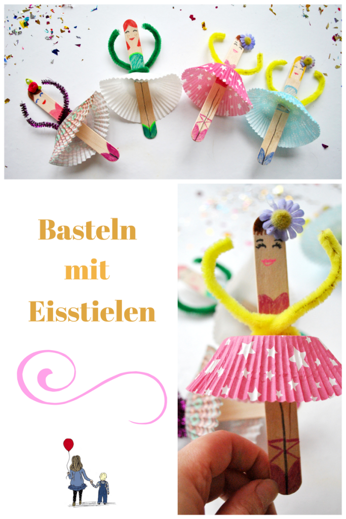 Basteln mit Eisstielen: Eine Ballerina-Girlande f?rs Kinderzimmer -   22 diy basteln sommer
 ideas