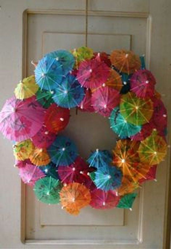 umbrella wreath -   22 diy basteln sommer
 ideas