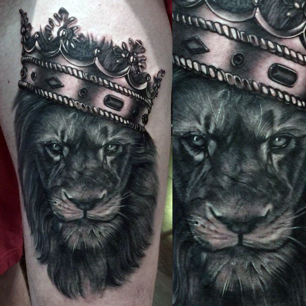 22 lion tattoo crown
 ideas