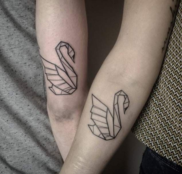 34 Matching Couple Tattoos All Lovers Will Appreciate -   22 little couple tattoo
 ideas