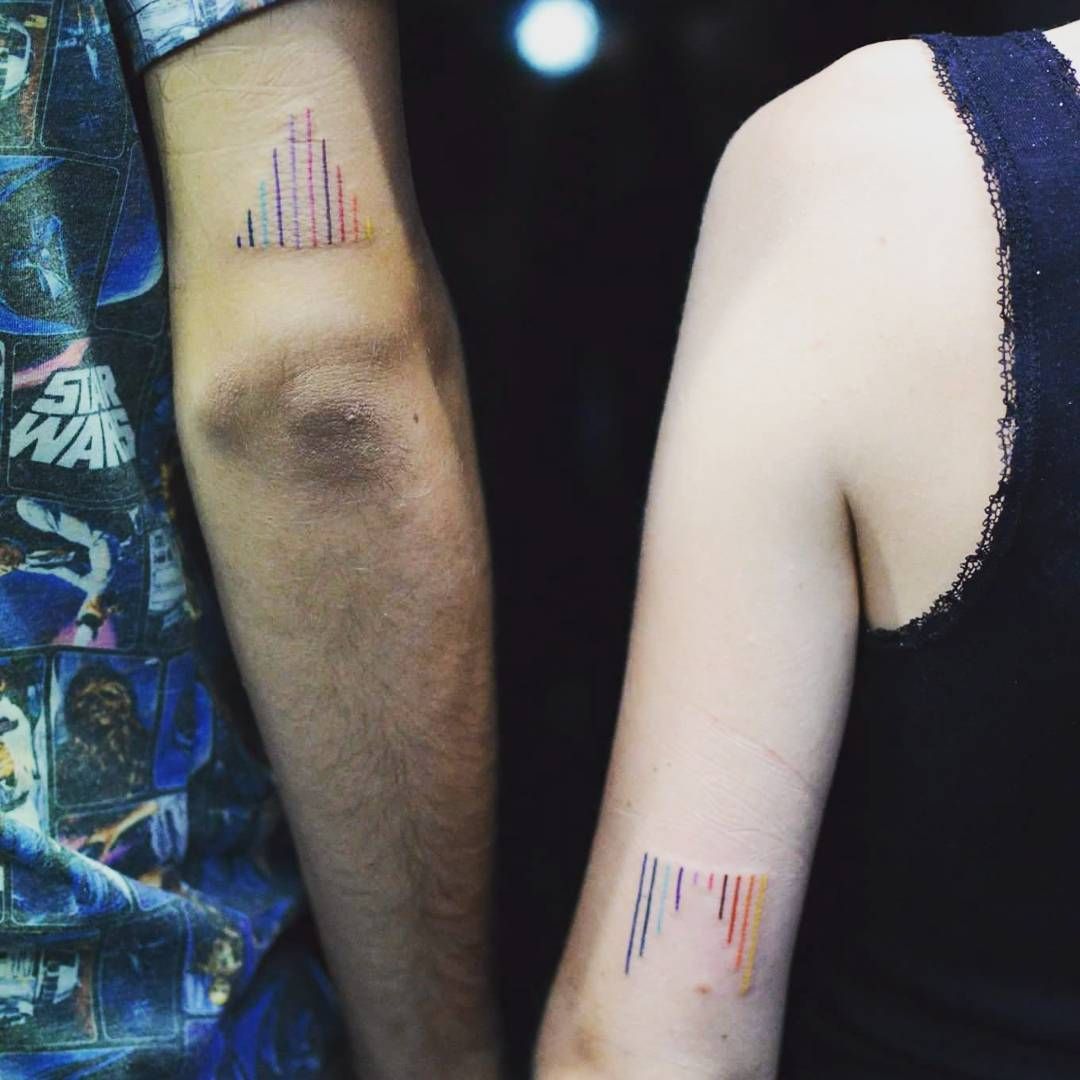 21 Unique Couples Tattoos To Share With Someone You Love -   22 little couple tattoo
 ideas