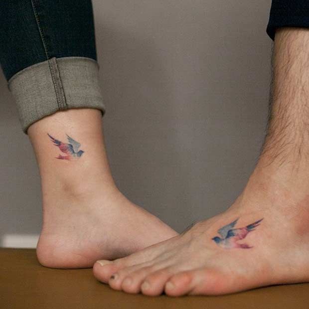 61 Cute Couple Tattoos That Will Warm Your Heart -   22 little couple tattoo
 ideas