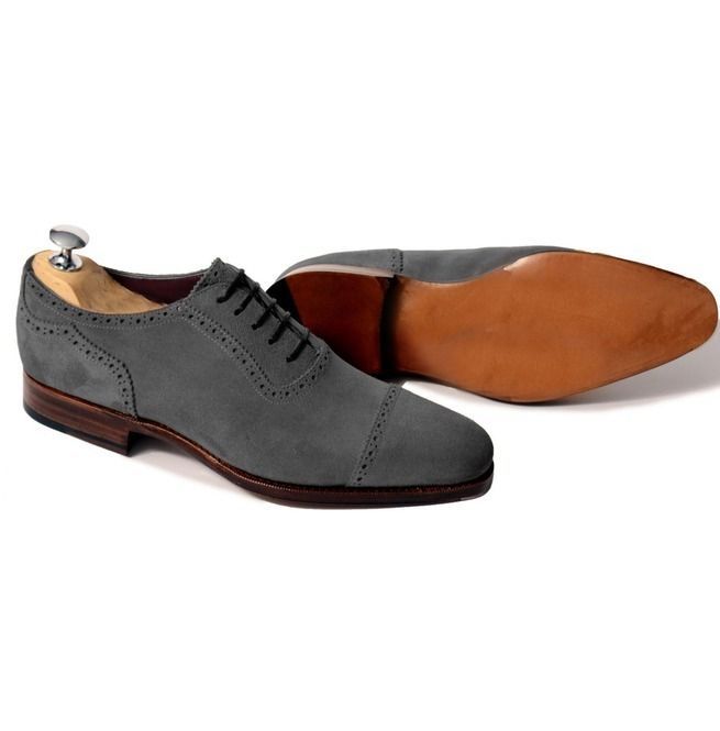 Handmade Men Dark Gray Formal Shoe, Men's Suede Lace Up Oxford Formal Dress Shoe -   22 male fitness shoes
 ideas