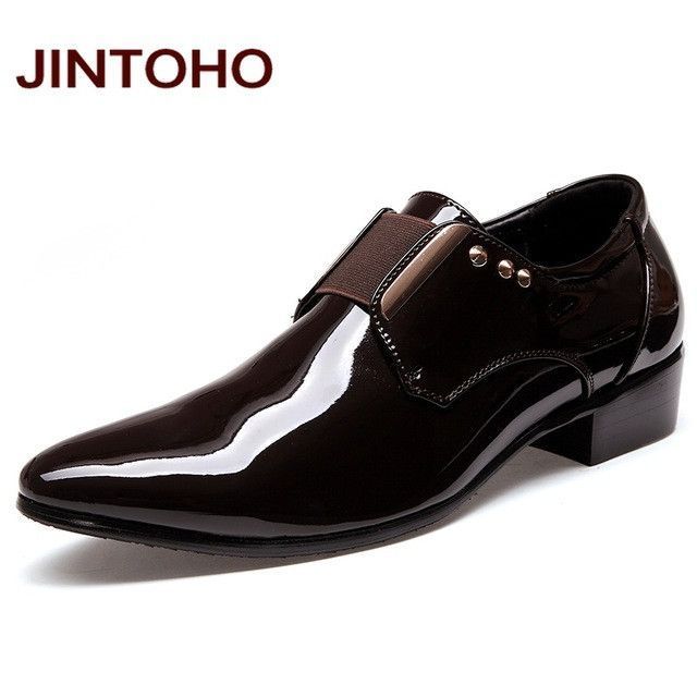 Men Dress Italian Leather Shoes Slip On Fashion Men Leather Moccasin Glitter Formal Male Shoes Pointed Toe Shoes For Men -   22 male fitness shoes
 ideas