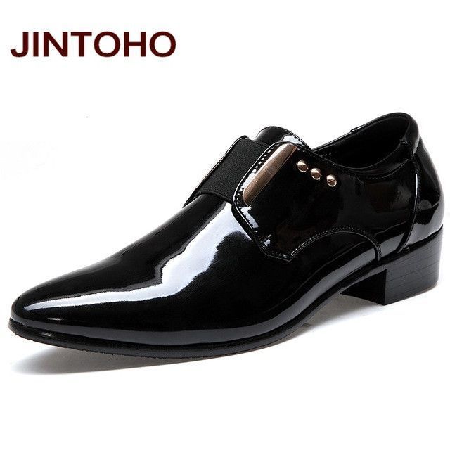 Men Dress Italian Leather Shoes Slip On Fashion Men Leather Moccasin Glitter Formal Male Shoes Pointed Toe Shoes For Men -   22 male fitness shoes
 ideas