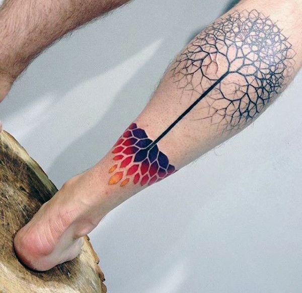 60 Tree Roots Tattoo Designs For Men - Manly Ink Ideas -   22 mens tattoo geometric
 ideas