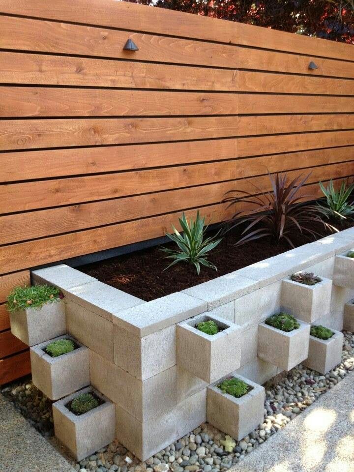 Cinder block raised garden/planter -   23 cheap raised garden
 ideas