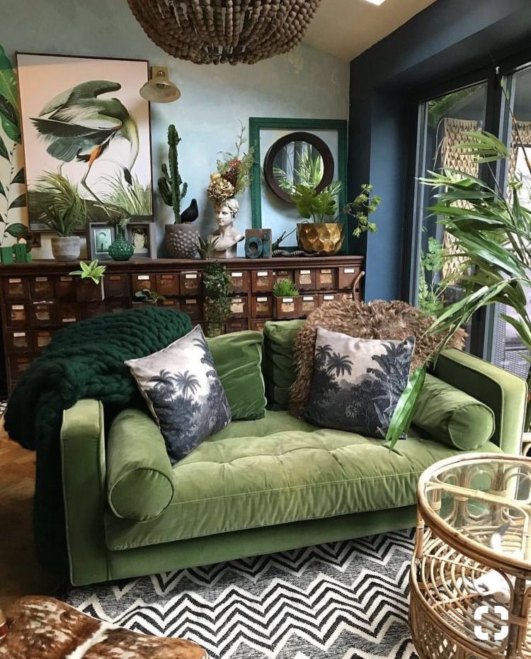That deep teal at the back is such a show stopper and lies in the beautiful cross-roads of green and blue - find these colours in our Karoo Collection! -   23 dark eclectic decor
 ideas