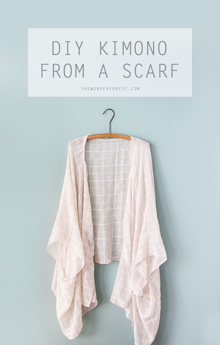 Make a DIY Kimono From a Scarf -   23 diy fashion summer
 ideas