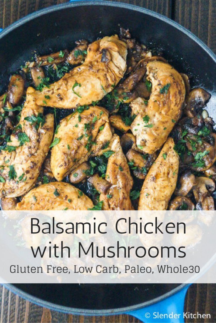 Balsamic Chicken with Mushrooms and Thyme -   23 fresh mushroom recipes
 ideas