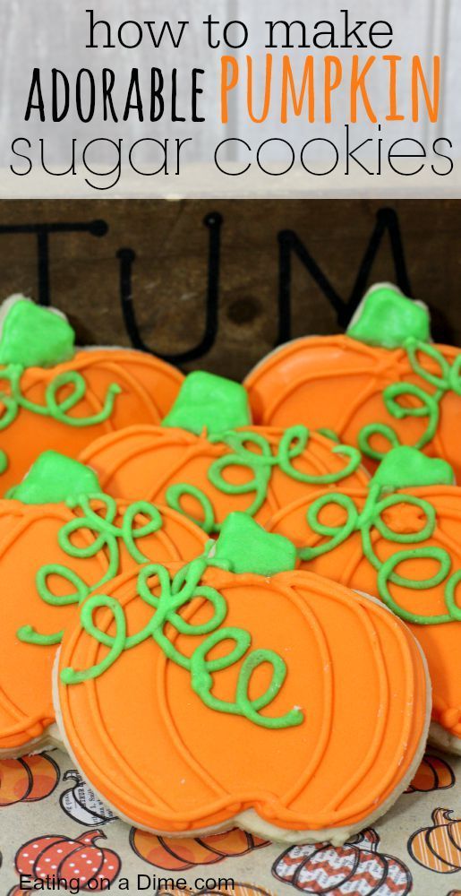 Pumpkin Sugar cookies -   23 halloween cookie recipes
 ideas