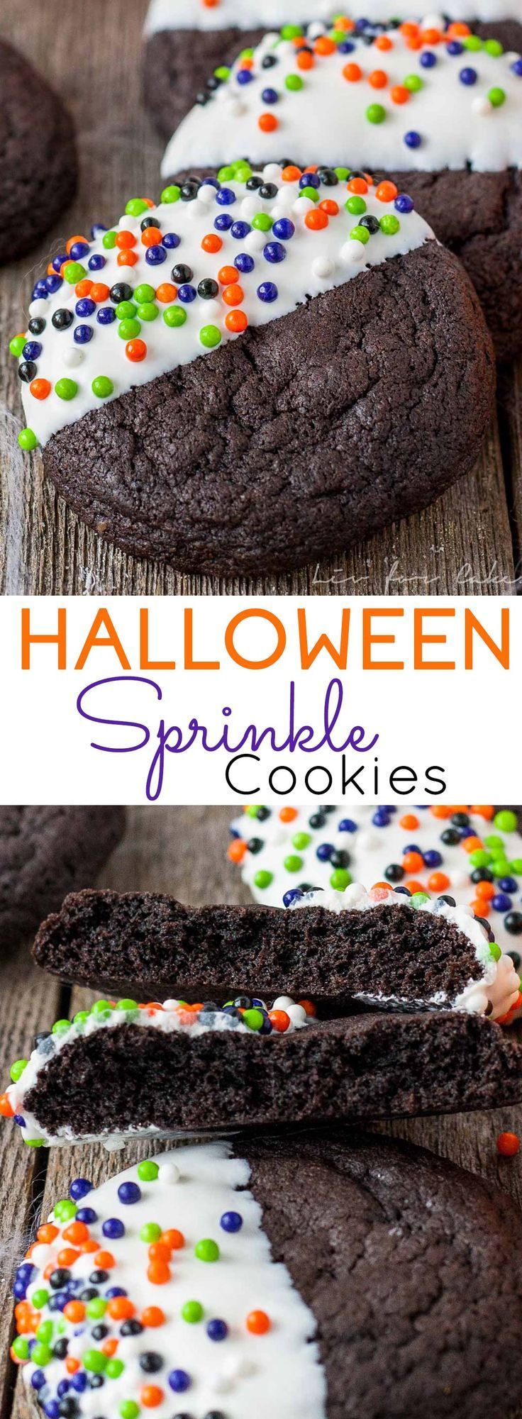 These easy Halloween Sprinkle Cookies are the perfect addition to your Halloween festivities! | livforcake.com -   23 halloween cookie recipes
 ideas