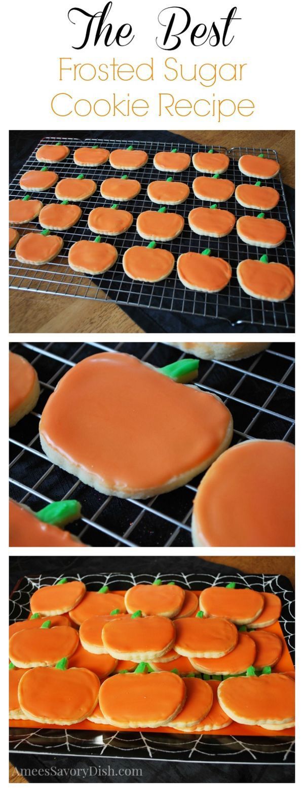 Frosted Sugar Cookies (A Kid Favorite) -   23 halloween cookie recipes
 ideas