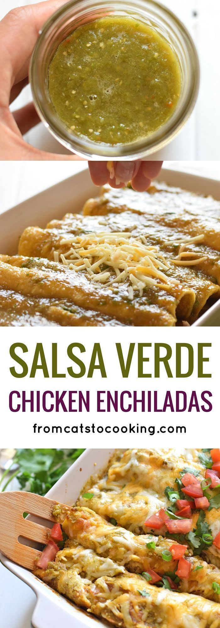 Salsa Verde Chicken Enchiladas -   23 mexican recipes enchiladas
 ideas