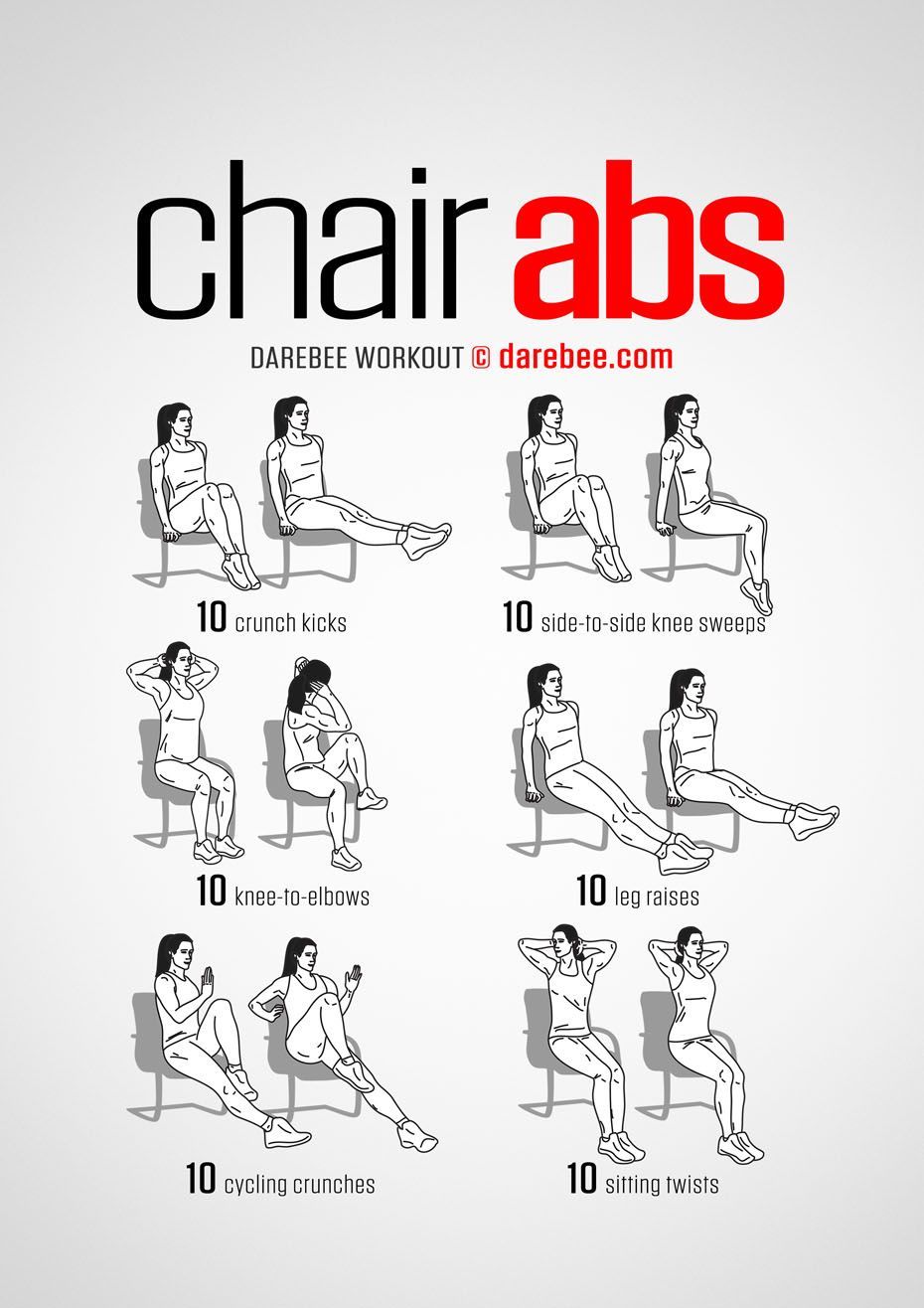 Chair Abs Workout -   23 office fitness
 ideas
