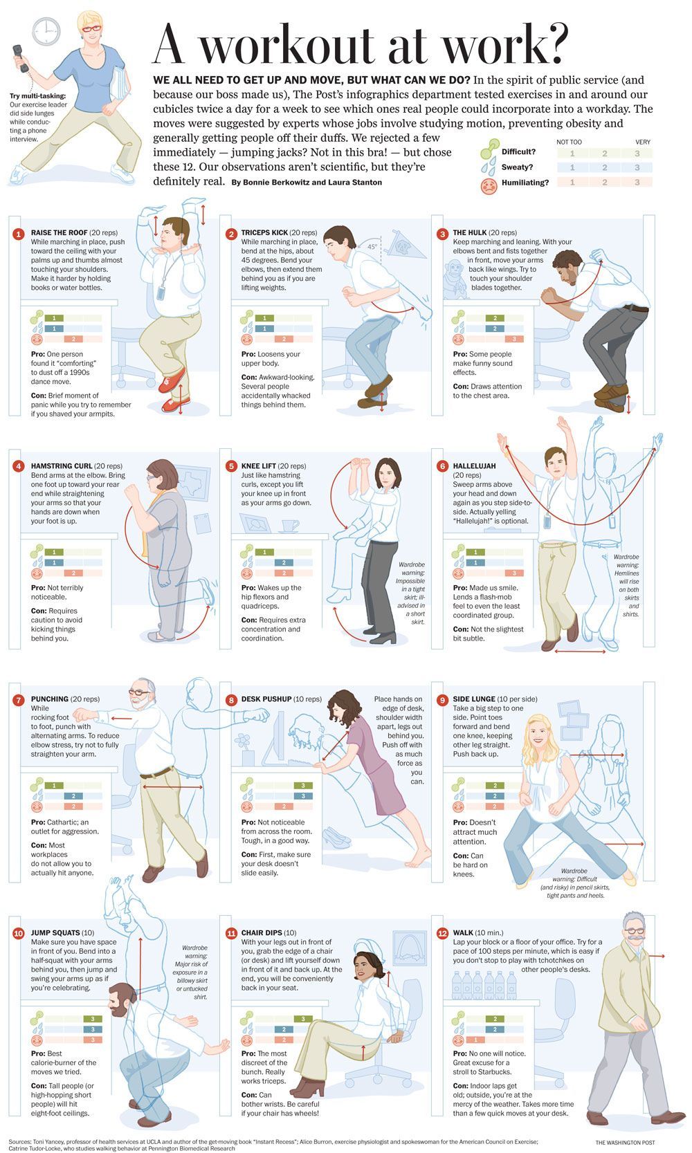 Some REAL exercises you can do at the office!  I saw this one when I googled 