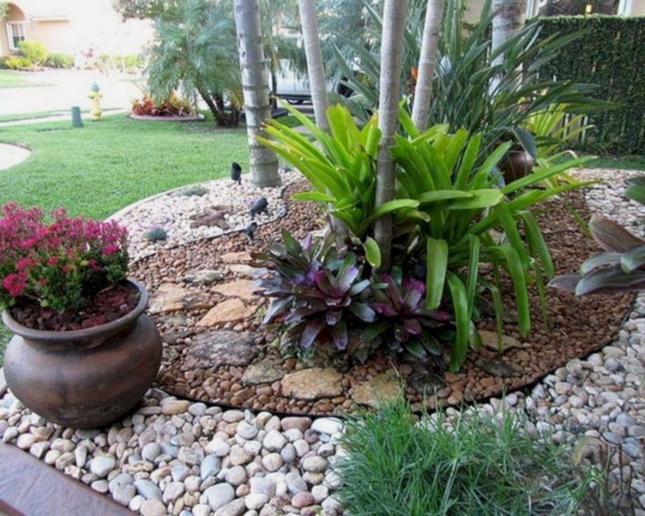 Farmhouse Landscaping Front Yard Ideas 41 -   23 tropical rock garden
 ideas