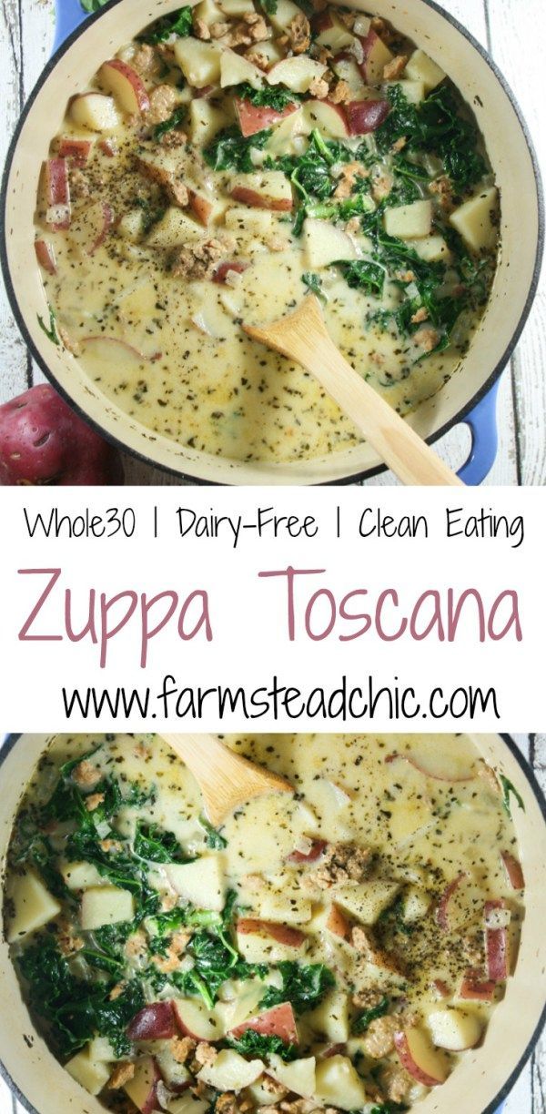 Whole30 Zuppa Toscana, Potato Soup with Kale -   23 whole 30 crockpot
 ideas