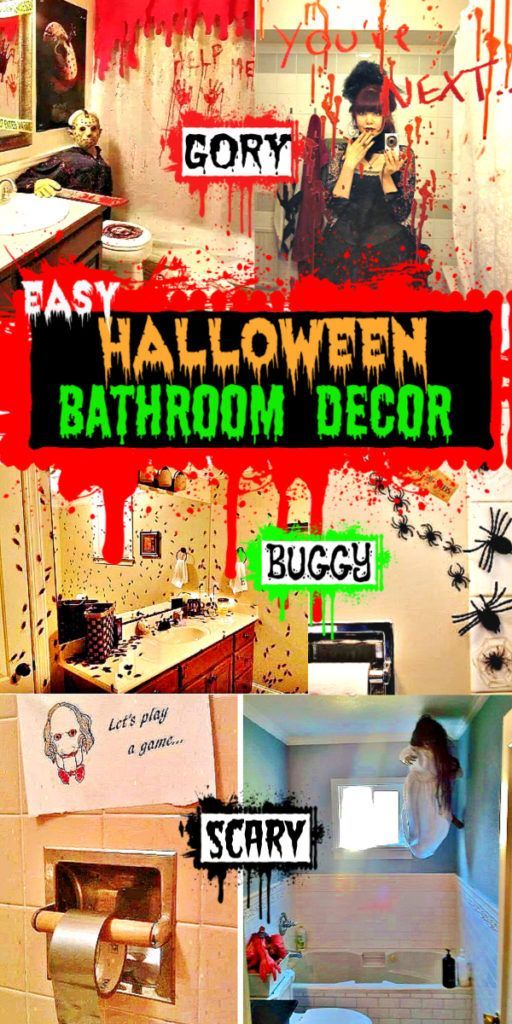 Halloween Bathroom Decorations That'll Scare The Crap Out Of Them -   24 diy house party
 ideas