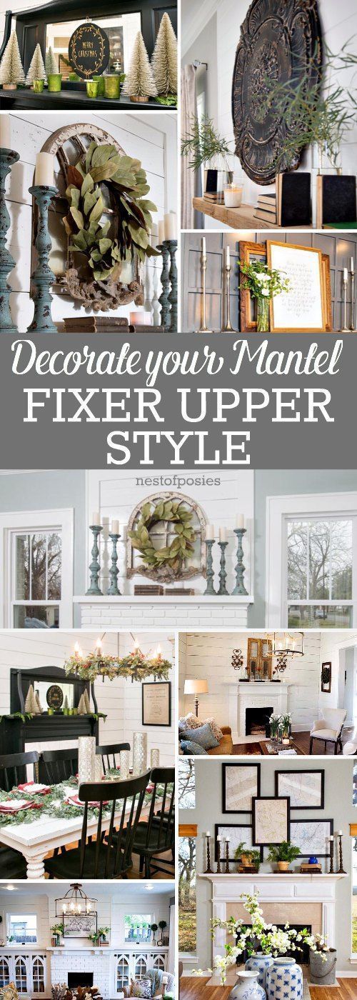 24 fixer upper mantle decor
 ideas